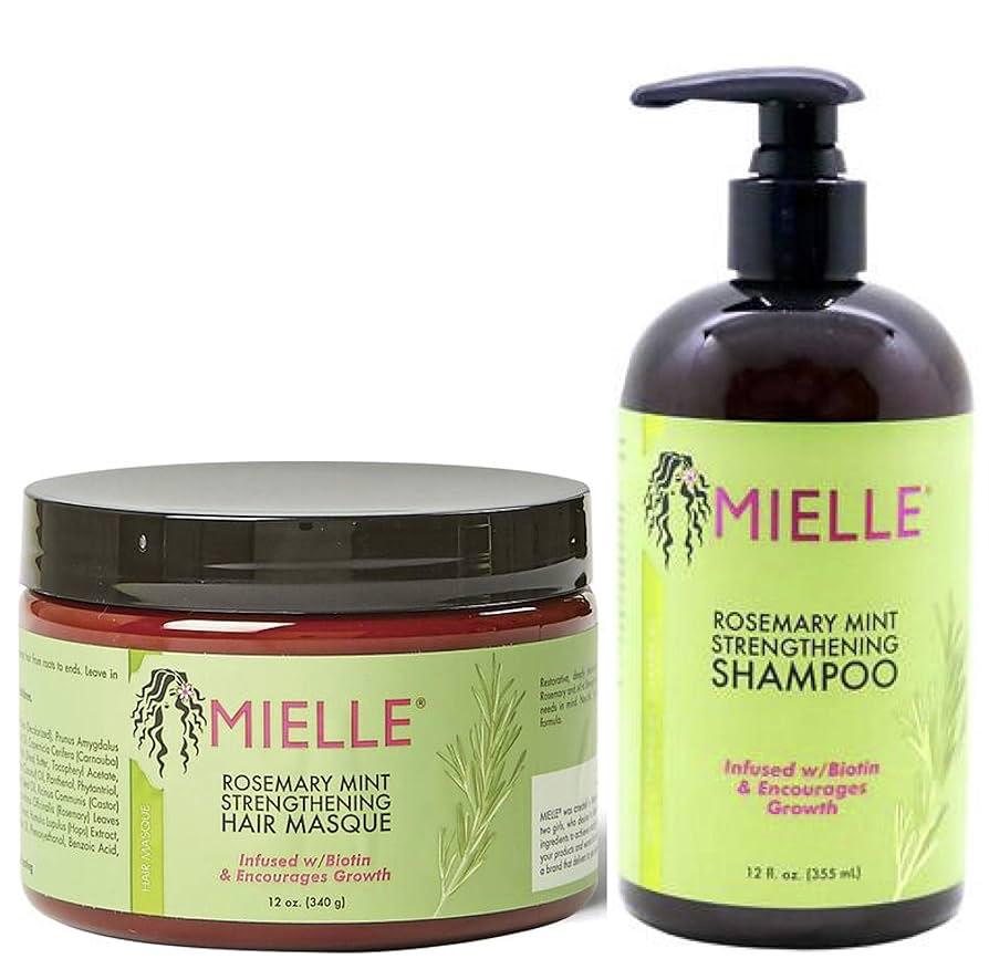 Mielle, Strengthening Hair Masque & Shampoo, Rosemary Mint